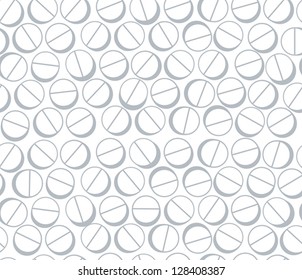 Medical pills seamless background, vector.