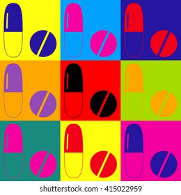 Medical pills sign