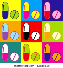 Medical pills sign