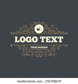 Medical pills sign icon. Pharmacy medicine drugs symbol. Flourishes calligraphic ornament. Vector