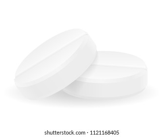 medical pills tablets for the treatment of diseases stock vector illustration isolated on white background