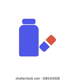 medical pills vector icon