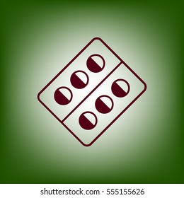 medical pills. vector icon.