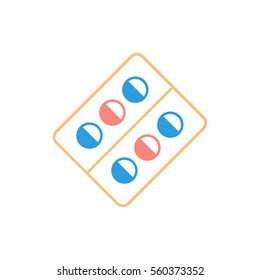 medical pills. vector icon.