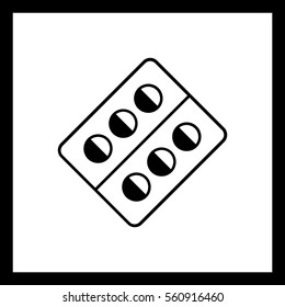 medical pills. vector icon.