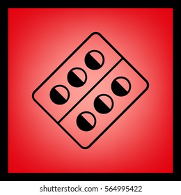 medical pills. vector icon.