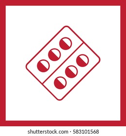 medical pills. vector icon.