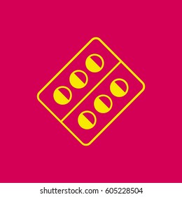 medical pills. vector icon.