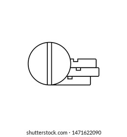 Medical pills. Vector linear icon on a white background.