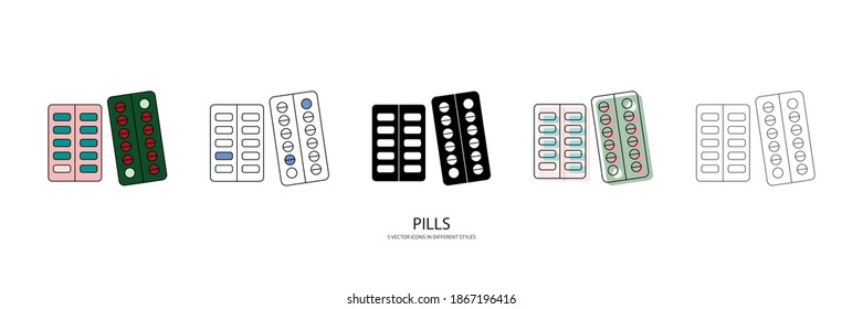 medical pills vetor type icon