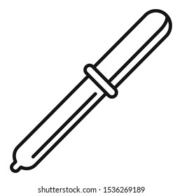 Medical pipette icon. Outline medical pipette vector icon for web design isolated on white background