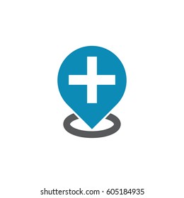 medical place logo vector 