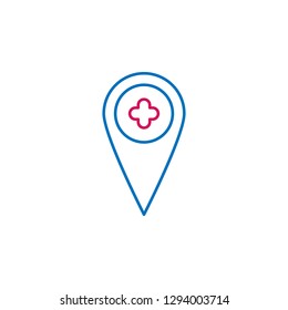 Medical, placeholder colored icon. Element of medicine illustration. Signs and symbols icon can be used for web, logo, mobile app, UI, UX