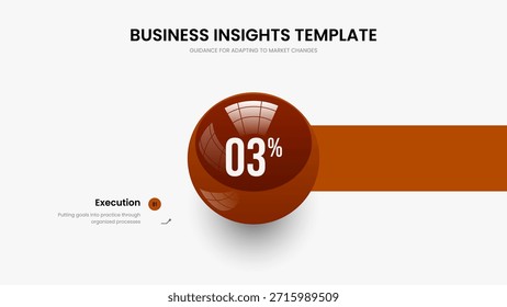 Ilustración vectorial de diseño de marco de planificación médica. Crecimiento de ventas Diseño de presentación de diapositivas de diagrama de 1 paso. Plantilla de diapositivas de infografía de lanzamiento mínimo de un elemento.