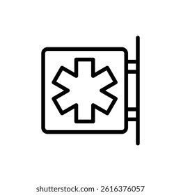 Medical plaque icon vector design illustration template with trendy style