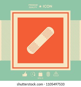 Medical  plaster, adhesive bandage icon