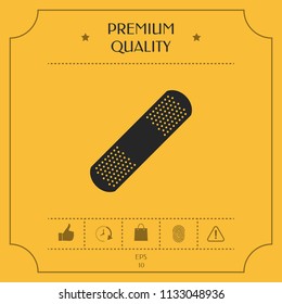 Medical  plaster, adhesive bandage icon