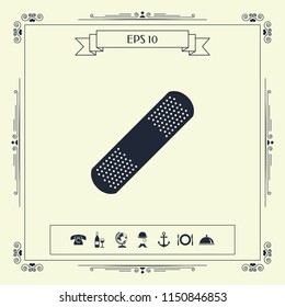 Medical  plaster, adhesive bandage icon