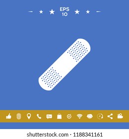 Medical  plaster, adhesive bandage icon