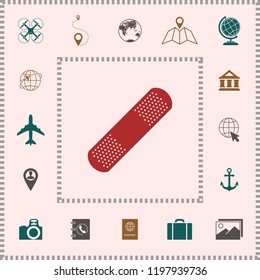 Medical  plaster, adhesive bandage icon
