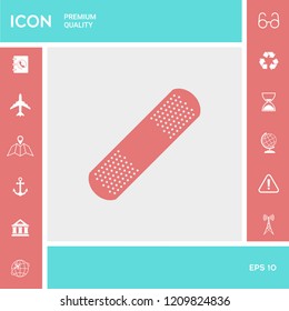 Medical  plaster, adhesive bandage icon