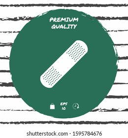 Medical plaster, adhesive bandage icon. Graphic elements for your design