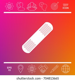 Medical  plaster, adhesive bandage icon