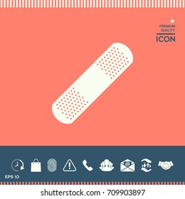 Medical  plaster, adhesive bandage icon