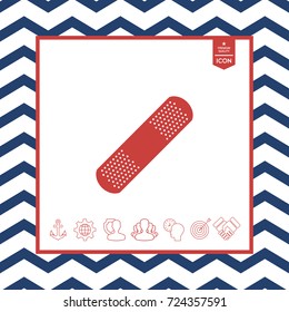 Medical  plaster, adhesive bandage icon