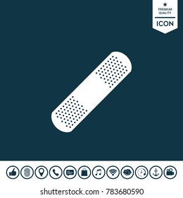 Medical  plaster, adhesive bandage icon