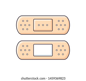 Medical plaster adhesive bandage isolated