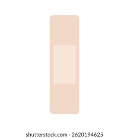 Gesso médico em design plano. Fita adesiva para primeiro tratamento da ferida. Ilustração vetorial isolada.