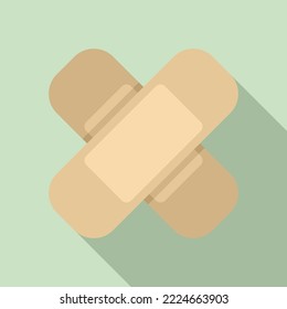 Medizinische Gips Symbol flache Vektorgrafik. Handverband. Kopfschaden