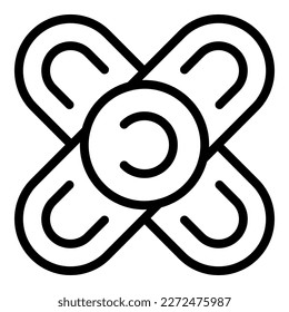 Medical plaster icon outline vector. Heart disease. Clinic care