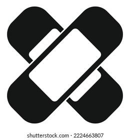 Medical plaster icon simple vector. Hand bandage. Head damage