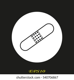 Medical plaster icon, vector illustration EPS 10