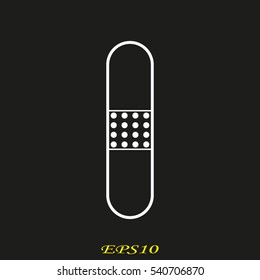 Medical plaster icon, vector illustration EPS 10