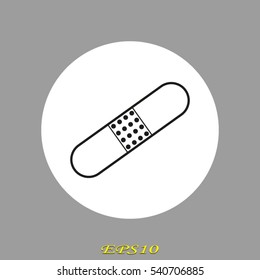 Medical plaster icon, vector illustration EPS 10