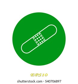 Medical plaster icon, vector illustration EPS 10