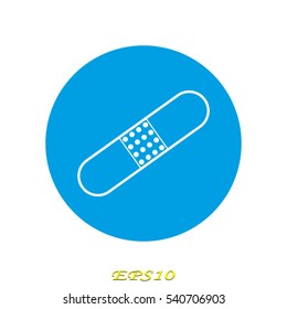 Medical plaster icon, vector illustration EPS 10