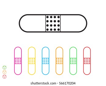 Medical plaster icon, vector illustration eps10