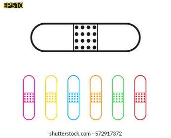 Medical plaster icon, vector illustration eps10
