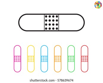 Medical plaster icon, vector illustration eps10
