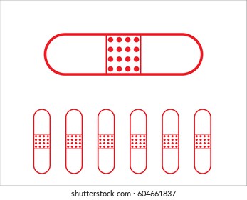 Medical plaster icon, vector illustration eps10