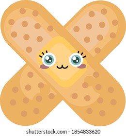 Medical plaster, illustration, vector on white background