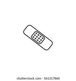 Medical plaster line icon,  Element of medical and aid band sign, vector graphics