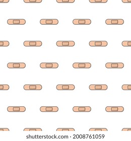 Medical Plaster Seamless Pattern On A White Background. Medical Theme Vector Illustration