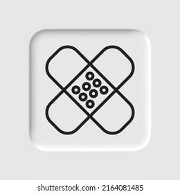 Icono de yeso médico simple, vector. Diseño plano. Diseño de neutralismo.ai