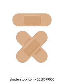 Medical plaster strip vector illustration