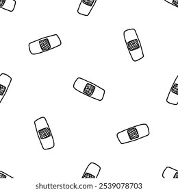Patrón inconsútil médico del doodle del Vector del yeso en el fondo blanco